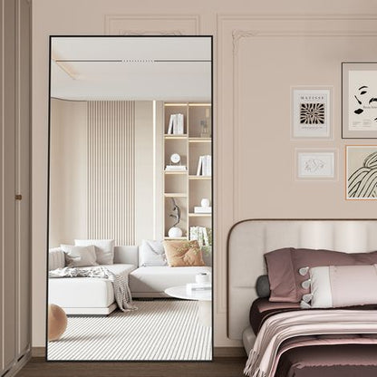 Miroir sur pied 180x80 cm noir