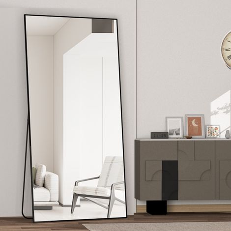 Miroir sur pied 180x80 cm noir