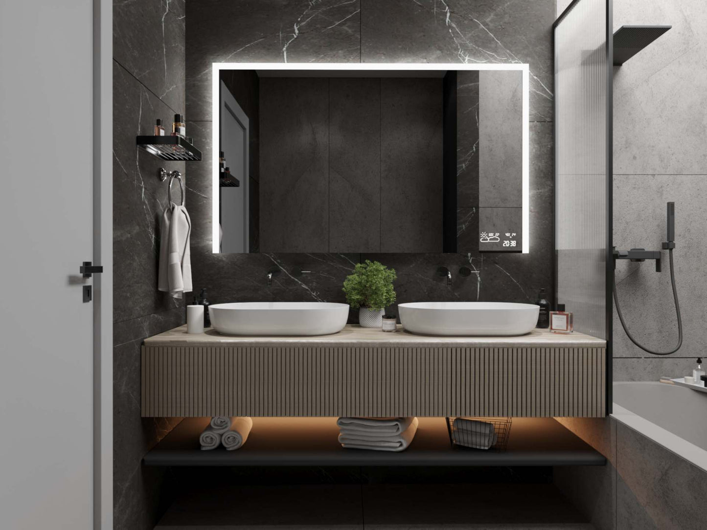Miroir avec éclairage LED M2
