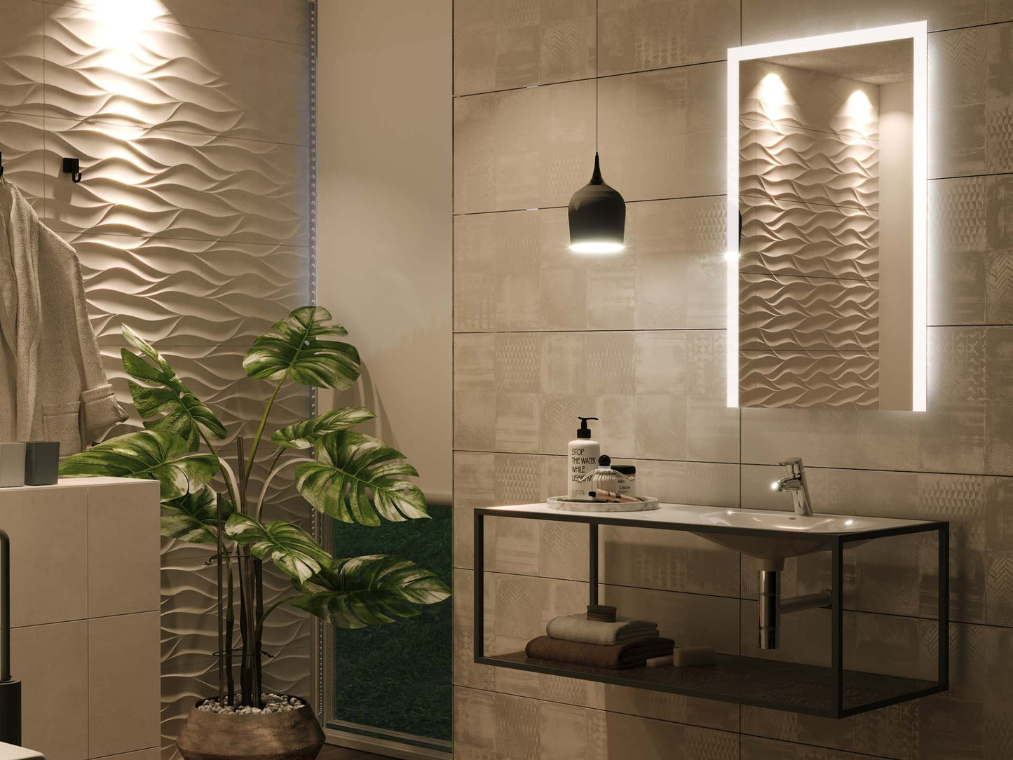 Miroir avec éclairage LED M2